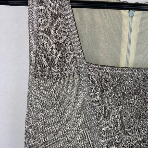 Damianou Vintage Metallic Formal Sleeveless Maxi Dress size Small EUC - Picture 4 of 8